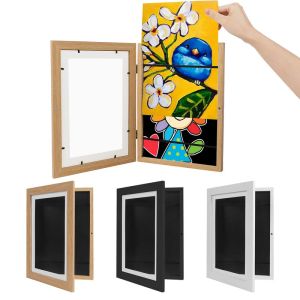 Ferramentas infantis arcos de arte magnéticos dianteiro aberto infantil quadro de quadro para poster desenho de fotos pinturas de armazenamento display decoração