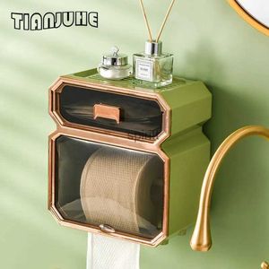 Toilet Paper Holders Washroom Toilet Paper Holder Box for Rolls Facial Tissues Wet Wipes (Detachable Reel) Wall Mount Multifunctional Bathroom 240313