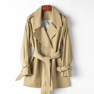 High End Suit Collar Jacket, Spring Women's Lazy Mid Length Tinding Trendy Trench Coat