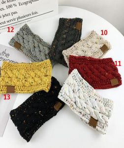9 Colors C Knitted Crochet Headband Women Winter Sports Headwrap Hairband Turban Ear Warmer Beanie Cap Headbands AAA836 100pcs4396280