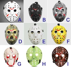 Jason Máscara 9 cores Rosto Cheio Antique Killer Máscara Jason vs Friday The 13th Prop Horror Hockey Halloween Costume Cosplay Mask6337713