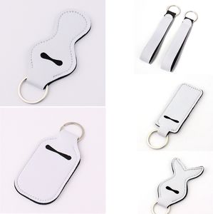 Partihandel sublimering av ämnen Chapstick Holder Keychain Neoprene Lip Balm Keychains för DIY tomma läppstifthållare LT836