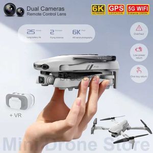 Dronlar F10 RC Helikopterler GPS Drone VR 4K/6K HD Akıllı Acı Fotoğrafçılık Katlanır Quadcopter Çift Kamera Ücretsiz İade LDD240313