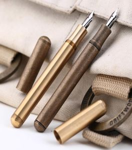 Delike Metal Full Brass Fountain Pen الحبر السطحي الحبر القلم الأصلي مربع Y2007092295002