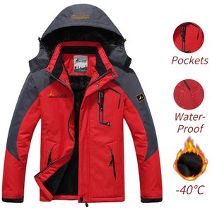 Winter Parka Men Windbreak Plus tjock varm vindtät pälsrockar Manlig militär huva Anorakjackor Mens Winter Jackets 240229