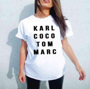 Yaz Erkek Kadın Siyah Karl Coco Tom Marc American T Shirt Kadın Tee Moda Tops Street Hippie Punk Erkekler Kadın Tshirts1025492