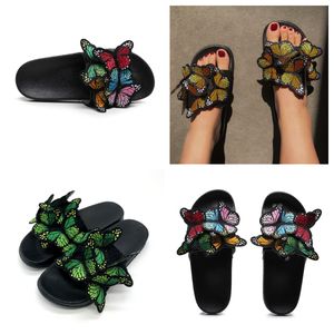 2024 Designer Slider Sandal Herren Slipper Black Bee Tiger Slide Canva grün Sommer Strand Slides GRÖSSE 36-41 GAI