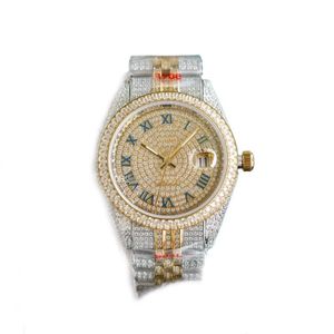 Luxury mechanical watch designer automatic folding buckle clock calendar diamond watch 31mm waterproof plated silver arabic watch orologio di lusso sb064 C4