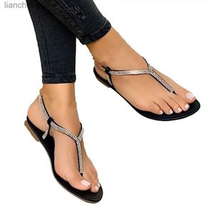 Sandali Flip Flops Sandals per donne Rhinestone Separator Frappy Flappy Anti Skid Summer Women Sandals Beachl24313