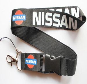 Whole 10 pcs Popular NISSAN car logo Mobile phone Lanyard Removable Key Chains Badge Pendant Party Gift Favors C0455766680