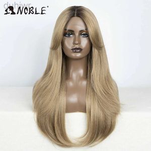 Synthetic Wigs Synthetic Wigs Lace Front Wig Long Straight part Wig Blonde Wigs For Women With Bangs Blonde Cosplay Wig synthetic Lace Wig ldd240313