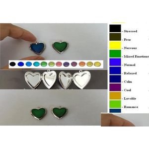 Charms Heart Phase Box Mood Peach Shape Changing Color Pendant Drop Delivery Jewelry Findings Components Dha0S