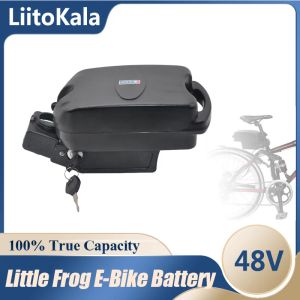 Liitokala 48V 10AH 12AH 15AH 20AH LITT LITT GROG Under Seat Post E-Bike Ebike Battery Pack för 250W 350W 500W Motor Batteri