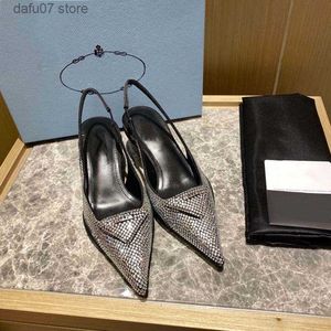 Dress Shoes Luxury Ladies Designer Wedding Heels Premium Fashion Embroidered Ribbon Decorative Bow Shiny Medium High heelH240313