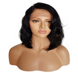 Synthetic Lace Front Wig Natural Wavy Handmade Natural Black Heat Resistant Fiber Brazilian Hair wig For White Or Black Women5098053