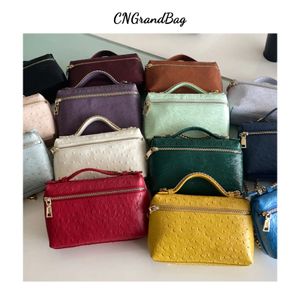 Fashion Echtes Leder Strauß Kleine Flap Bag Frauen Umhängetasche Kette Geldbörse Muster Bunte Sommer Schulter 240305