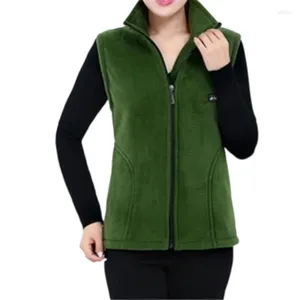 Coletes femininas Plus Size Primavera Outono Colete Feminino Oversize 4XL Polar Fleece Mama Vest Lady Tops Quente