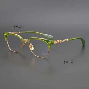 Модные солнцезащитные очки Ch Cross в оправе с дизайнерским сердечком для мужчин, очки из чистого титана, золотые очки, пластина для близорукости, хромированные женские брендовые хромированные солнцезащитные очки для женщин, очки 2696