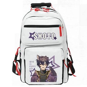 Shoto backpack Who is Puppy Boy daypack Idol school bag Cartoon Print rucksack Casual schoolbag White Black day pack