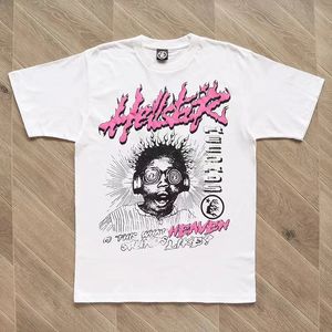 Hellstar soa como um céu camiseta masculina roupas de rua algodão camiseta de alta qualidade casual gótico manga curta camiseta 240313