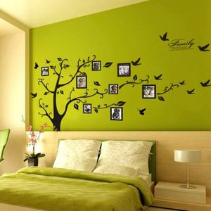 Familie Po Rahmen Baum Wand Aufkleber Home Dekoration Wand Aufkleber Moderne Kunst Wandbilder für Wohnzimmer Rahmen Erinnerung Baum Wand sticke2789