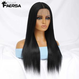 Synthetic Wigs Synthetic Wigs Synthetic Lace Front Wigs Long Straight Highlight 13X4X1 Lace Wig Blonde Heat Wig with Hair ldd240313