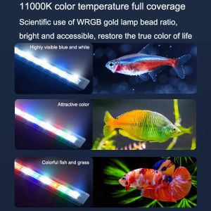 Lightings Aquarium Light Full Spectrum Fish Tank Light for Water Plants Extensible Waterproof Clip on Lamp For Fish Tank