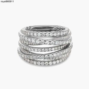 Biżuteria miłosna pierścionek męski zespół Projektant Twisted for Cable Oryginalne srebrne pierścionki Miedź luksusowy moda unisex 14K złota kolorystyka rozmiar imprezy
