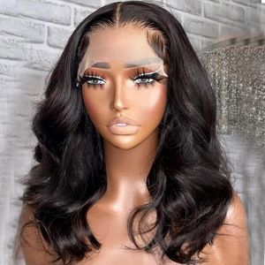 ベビーヘアボディウェーブレースフロントウィッグGlueless Pre-Plucked Lace Wigs Transparent Lace Front Human Hair Wigs for Women Brazilian Remy