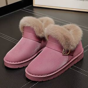 Winter Snow Boots Women Fashion With Velvet Thick Soles Comfortable Warm Outdoor Light Non-Slip Casual Cotton Shoes