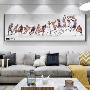 Sports Star Art Canvas Painting Basketball Player Posters and Prints Wall Art Pictures for Teen Living Room Cuadros Home Decoratio290M