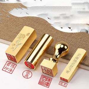 Craft Custom Chinese Name Privat Signature Brass SEAL Traditionell kinesisk kalligrafi målning Skrivande tätningsnamn Stämpel Kapitel gåvor