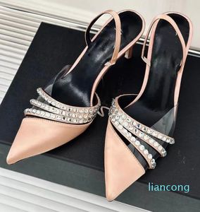 2024 - Slingback con punta a punta impreziosito Lady Party Wedding Lady Luxury Walking EU35-43