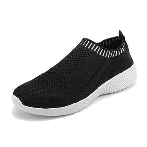 Casual Shoes Large Size Women's Shoes Summer Fly Woven Elastic Fabric Socks Breathable Lightweight and High-quality Aj Trendy Shoes