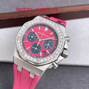 AP Elegancjów Watch Watch Royal Oak Offshore Series 26231st Precision Steel Pink Dial z Diamond InLay Fashion Fashion Business Business Sports Machinery