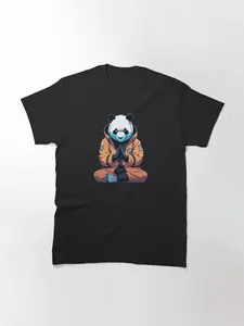 Kvinnors T-skjortor Ropa Hombre mediterar Panda i anime-stil 2024 Fashion T-shirt Sports fritid Kort ärm tee