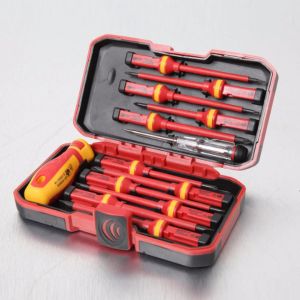 HANDGEREDSCHAPSSETS 13st Pro Electricians Isolated Electrical Hand Screwdriver Kit för 1000V Power