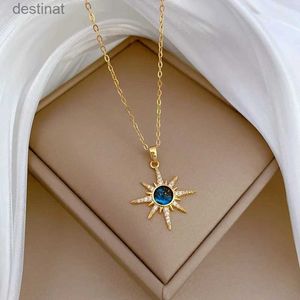 Pendant Necklaces Exquisite and Fashionable Starburst Micro Jewelry Stainless Steel Necklace Classic Planet Gorgeous Versatile Clavicle ChainL242313