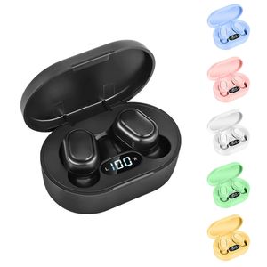 E7S TWS Earuds Bluetooth 5.0 Brusavbrytande LED Display Skärm in-Ear Gaming hörlurar Stereo Earuds Sport Mini TWS Earbuds For Universal Phones LYP011