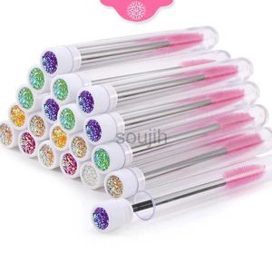 Pincéis de maquiagem 10pcs Pincéis de cílios rosa Pincéis de sobrancelha reutilizáveis Pincel de cílios de cristal Pincel de cílios Rímel Up Sales ldd240313