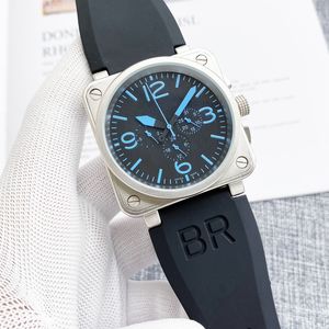 2024 Beller Mens Women BR Wristwatches Men Automatisk mekanisk klocka Bell Brown Leather Black Ross Rubber Wristwatches Gift #1516