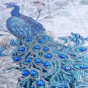 DIY Hayvan Kısmi Rhinestone Peacock 5D Özel Şekleli Elmas Resim Tam Matkap Rhinestone Nakış Çapraz Dikiş Pictures275f