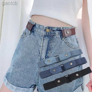 Belts Buckle-Free Belts Women Men Jean Pants Buckle Adjustable Stretch Elastic Waist Band Invisible Belt DropShipping ldd240313