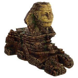 Decorations Aquarium Tank Betta Egyptian Cave Sphinx Accessories Resin Hiding Hideout Decor Shelter Statue Decorations Net Habitat Hole