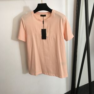 Sommer Buchstaben Stickerei T-shirts Baumwolle T Shirt 3 Farben Atmungsaktive Tops Rundhals Kurzarm Mädchen Shirts Tees