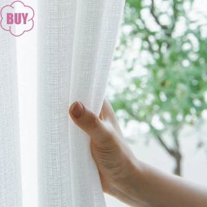 Curtains Modern Curtains for Living dining Room Bedroom Simple Window Screen White Screen Solid Color Thickened Window tulle Customized