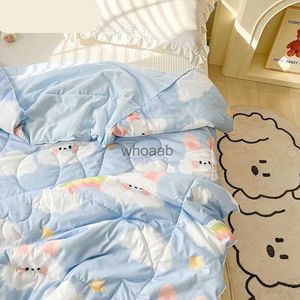 Comforters sets Summer Ice Quilt Bedspreads Comforter Plaid Blanket On The Bed Quilt Cover Duvets For Single Double Bed YQ240313
