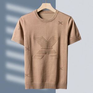 Designer t camisa primavera manga curta x marca malha t-shirt dos homens de luxo camiseta roupas dos homens