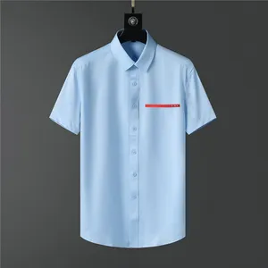 Camicie da uomo di design di lusso moda casual business t-shirt da cocktail sociale marca Primavera Estate che dimagrisce la polo slim fit a maniche corte da uomo più alla moda