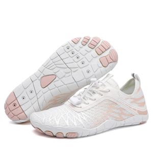 Design Water Aqua Shoes Women Men Barefoot Five Fingers Swimming Shoes Breathable Hiking Wading Fitness Sports Sneakers 240226